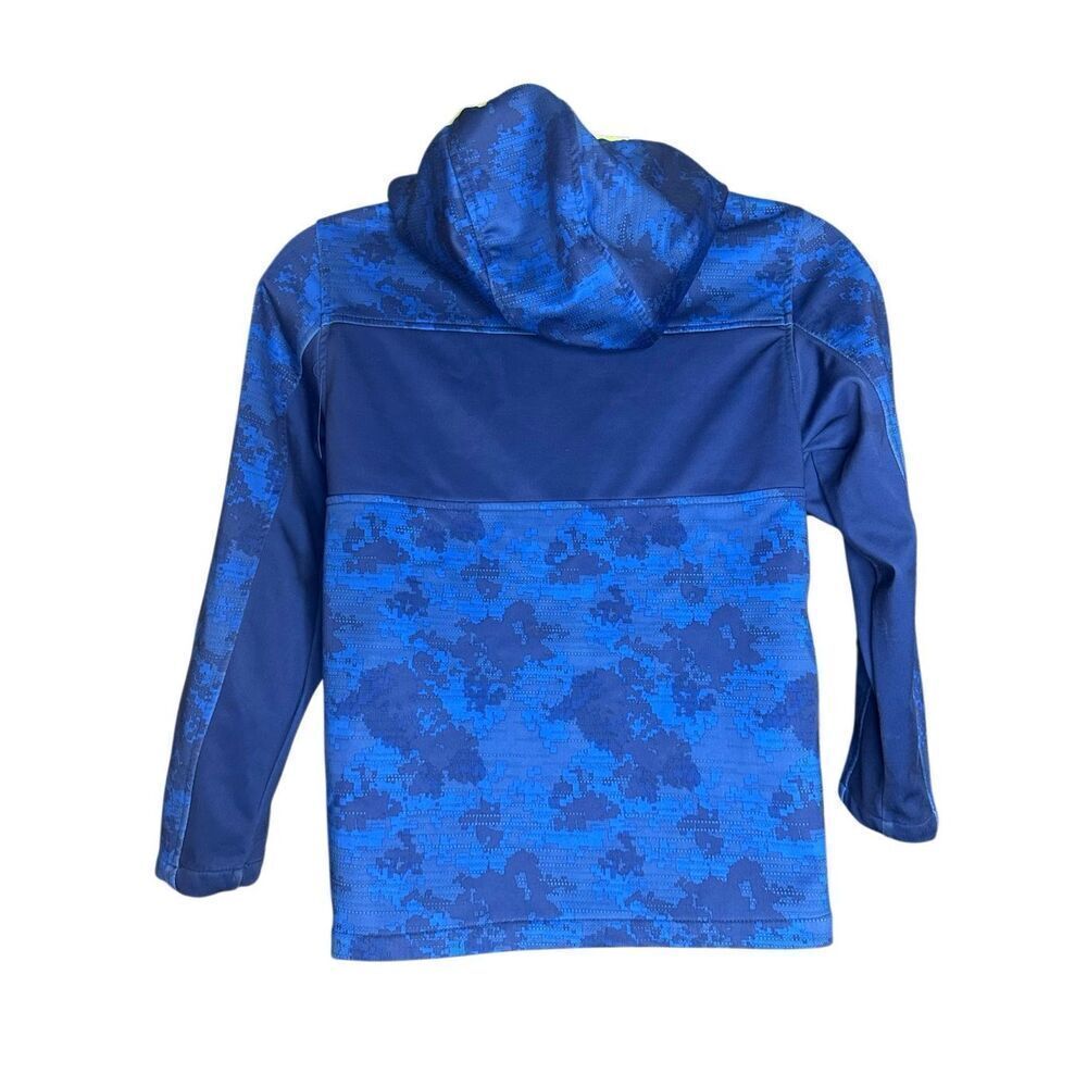 Free Country Ladies Blue Neon Yellow Super Softshell Tie Dye Zip Up Jacket 14/16 - Picture 2 of 9